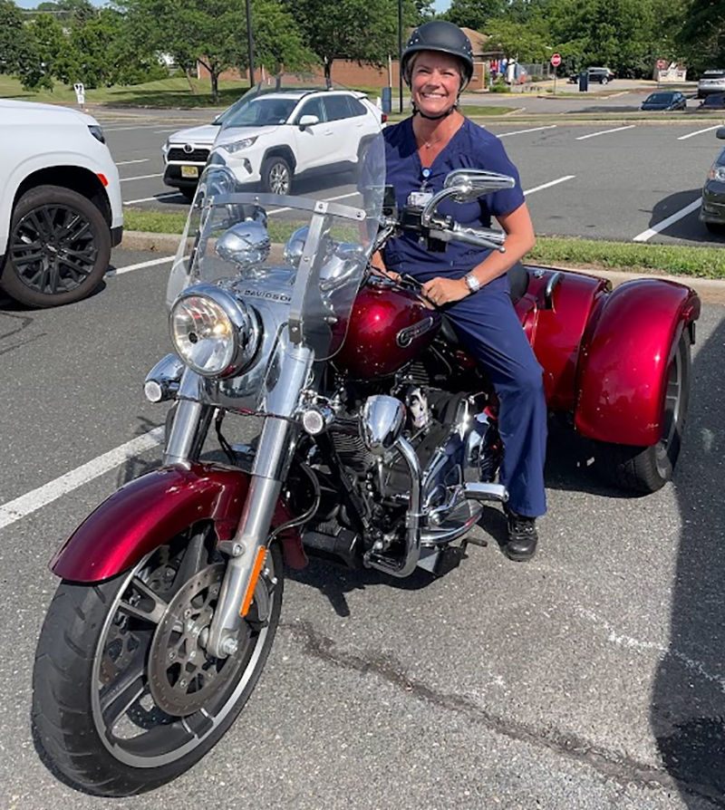 Deborah Brunelli Harley-Davidson Tri-Glide trike