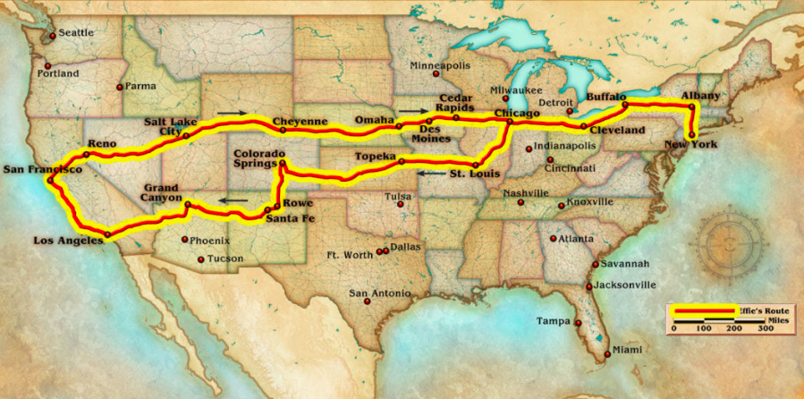 Can you imagine traveling this route in an era where there were no paved roads?!
