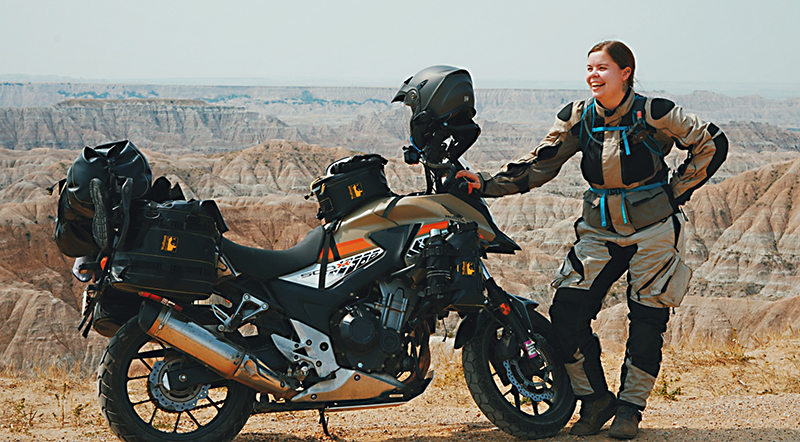 Amanda Zito woman motorcycle camper