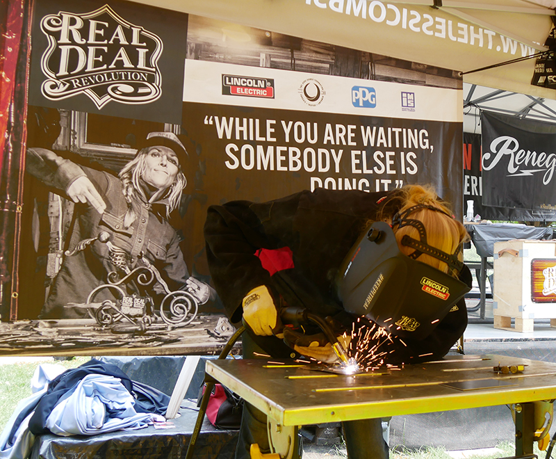 Harley-Davidson Homecoming Emily Dury welding