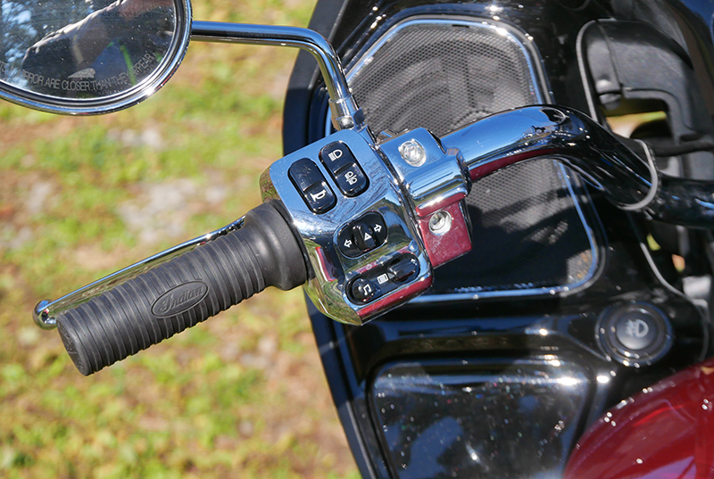 Indian Motorcycle Pursuit Limited left grip controls