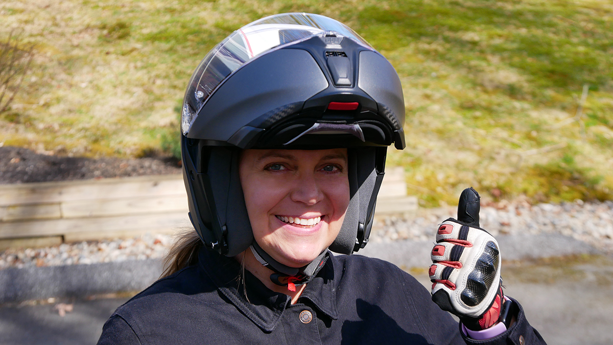 AGV Sportmodular helmet woman rider