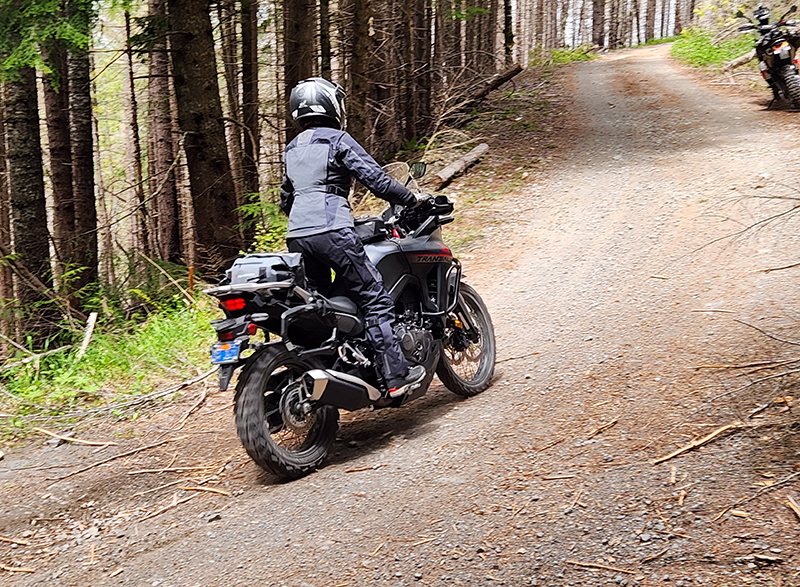 Transalp off road woman rider