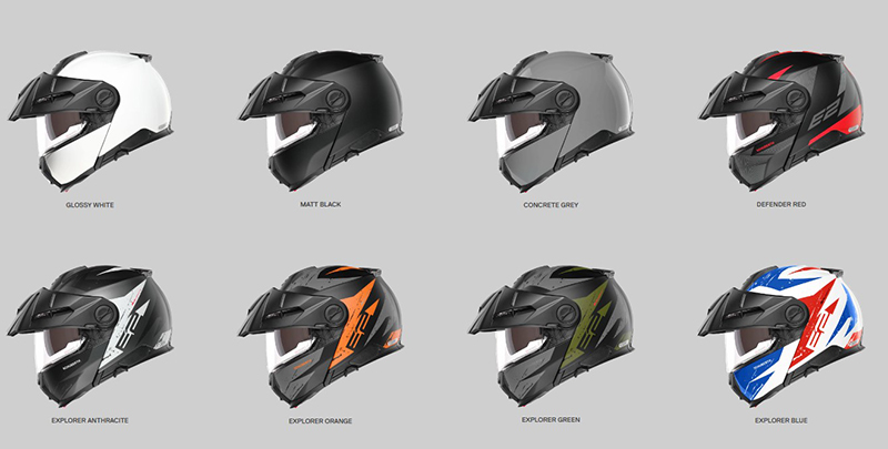 Schuberth E2 helmet colors