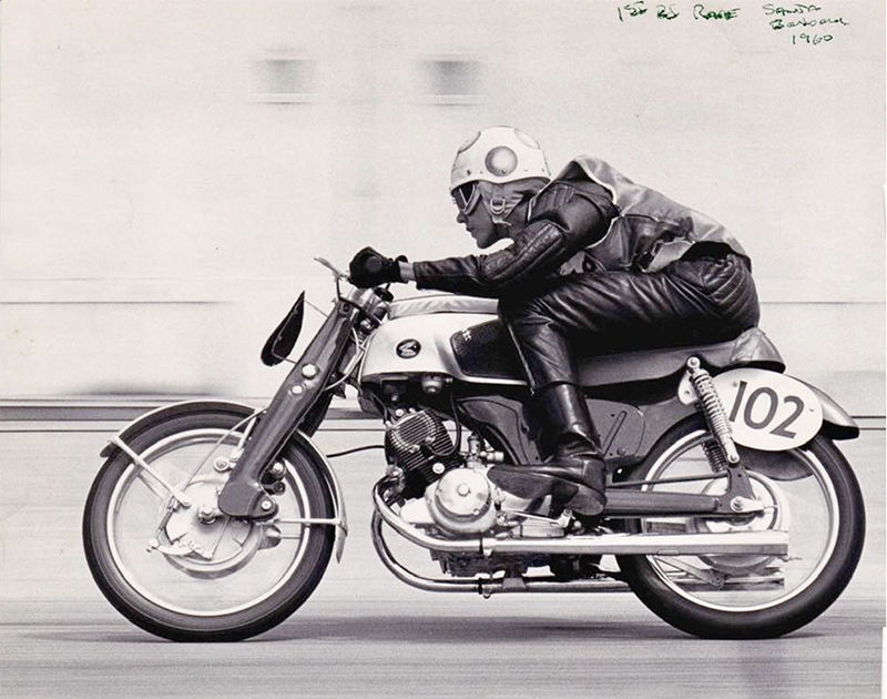 Mary McGee racing motorcycle