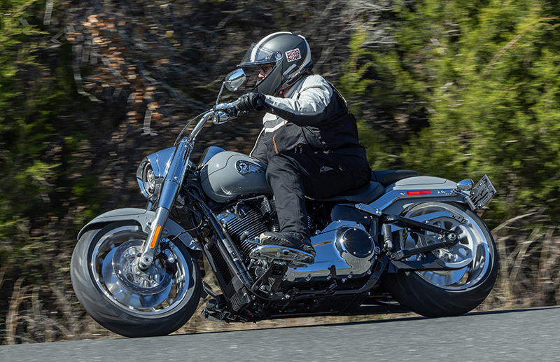 22_Riding_FatBoy_Left Riding Harley Fat Boy