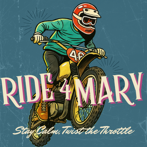 Ride4Mary Logo Ride 4 Mary is about more than one route—it’s about riding with purpose. Whether you're logging cross-country miles or taking a short spin through your town, your participation helps keep Mary’s legacy alive.
