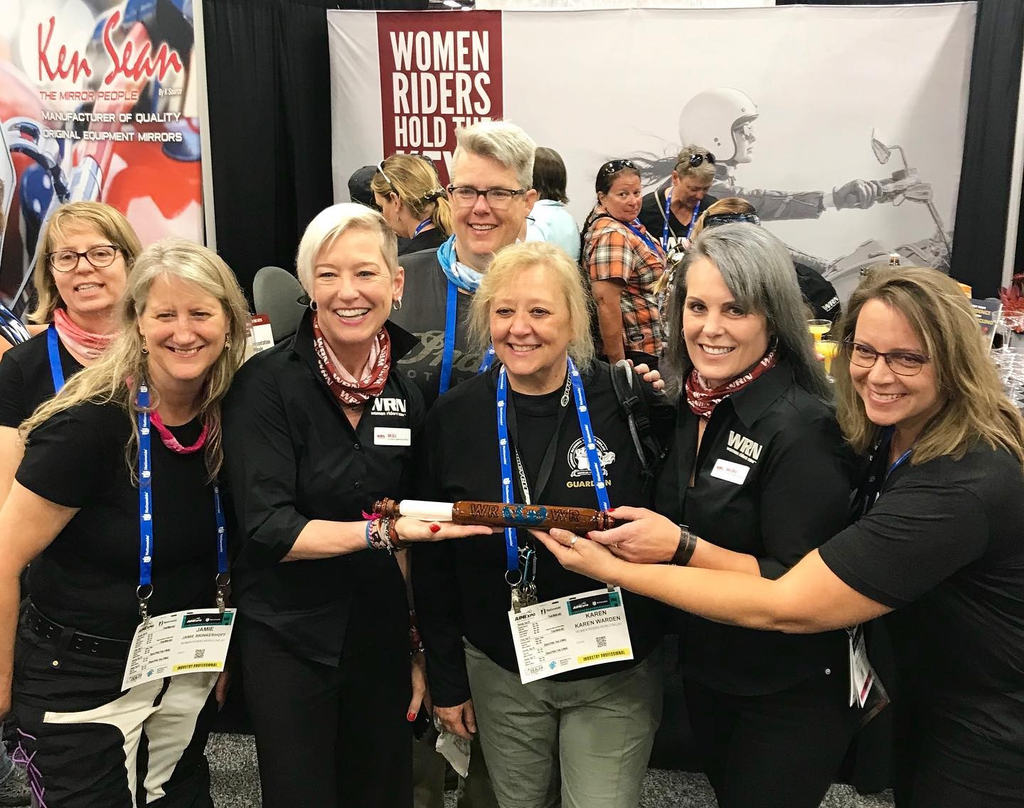 The WomenRidersNow.com team welcomed WRWR riders in style at the 2019 AIMExpo with a champagne brunch and big hugs as the baton made its way across the U.S.—a powerful moment of sisterhood and celebration during the inaugural global relay.