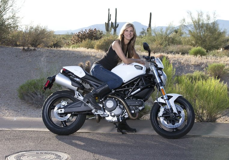 I took the opportunity during my photo shoot to drape myself over the sexy Italian machine because it might just be the next motorcycle I buy! I was trying it on for size.